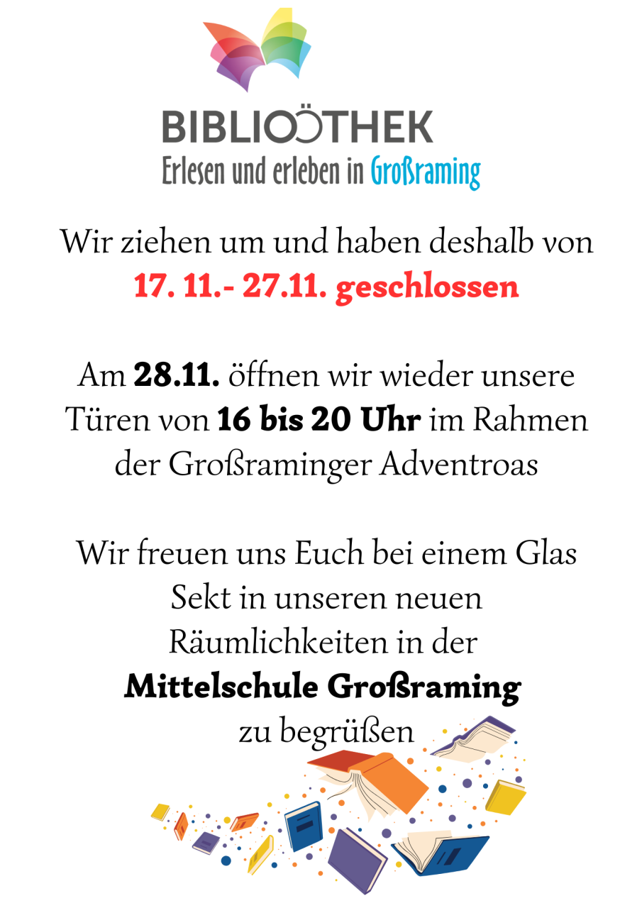 Wir haben von 17.11 bis 27.11 geschlossen